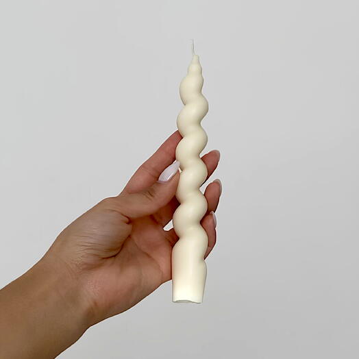 Свеча «Спираль» белая