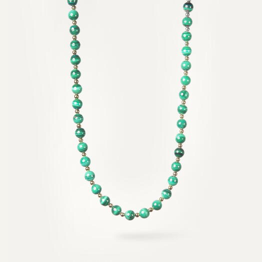 Чокер ожерелье Самшит Малахит 14K 40 см (CHO1055)