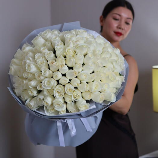 101 белая роза