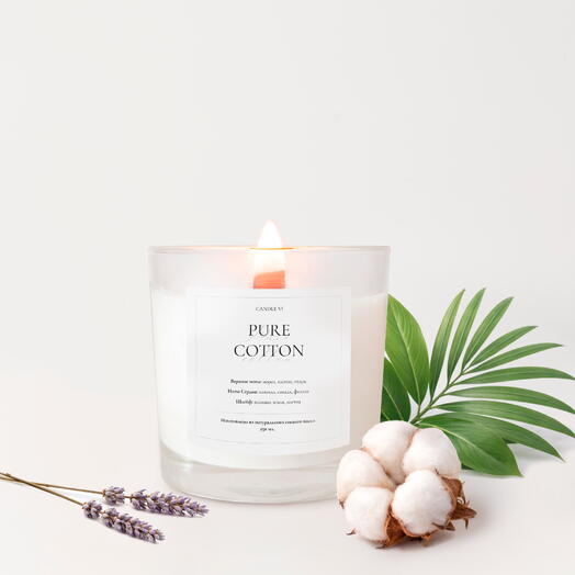 Свеча ароматическая «Pure cotton 90 мл