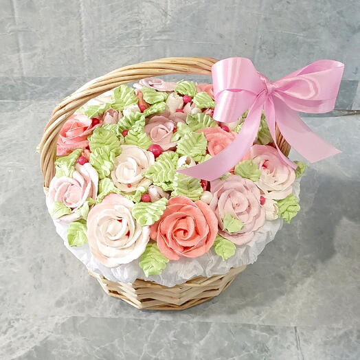 Корзина из зефира