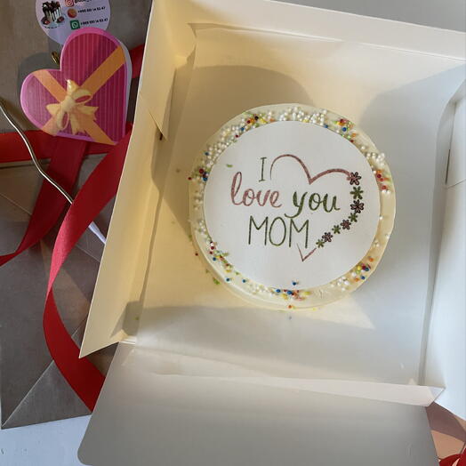 Bento cake "I love you Mom"