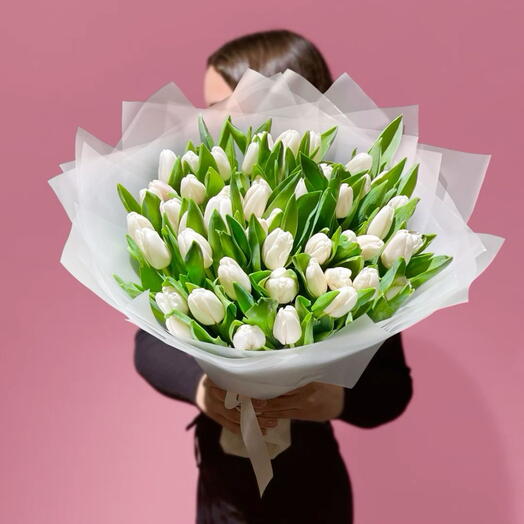 Тюльпаны 25шт белые