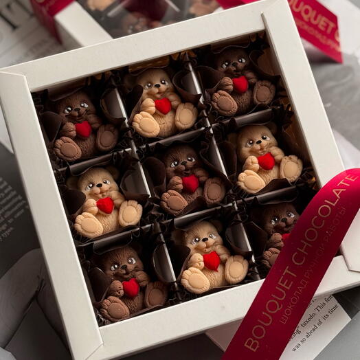 Osos de chocolate belga