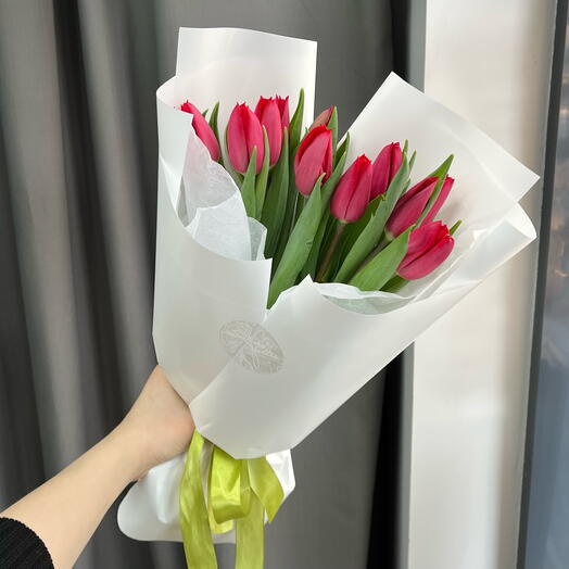 💋Букет из 11 Красных Тюльпанов💋