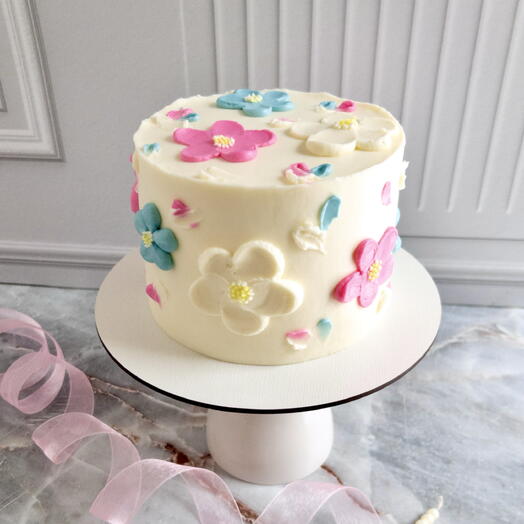 Торт 1 кг «Цветы» для девушки | девочки | мамы | бабушки