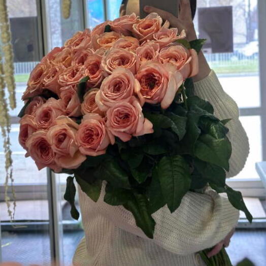 Розы пионовидные 35 шт Зефирки