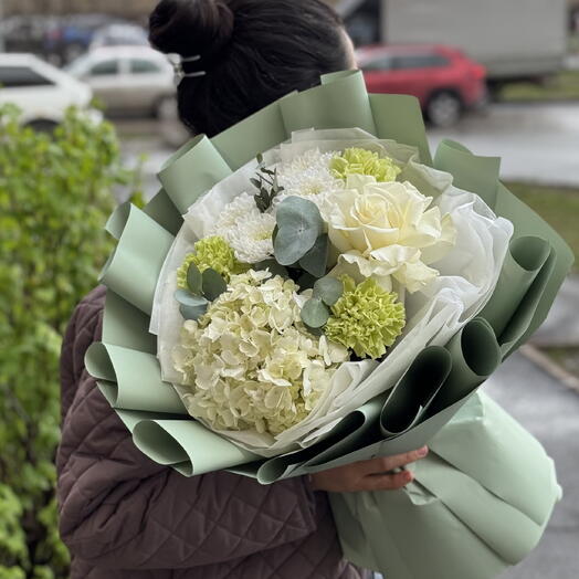 Букет зеленое соцветие