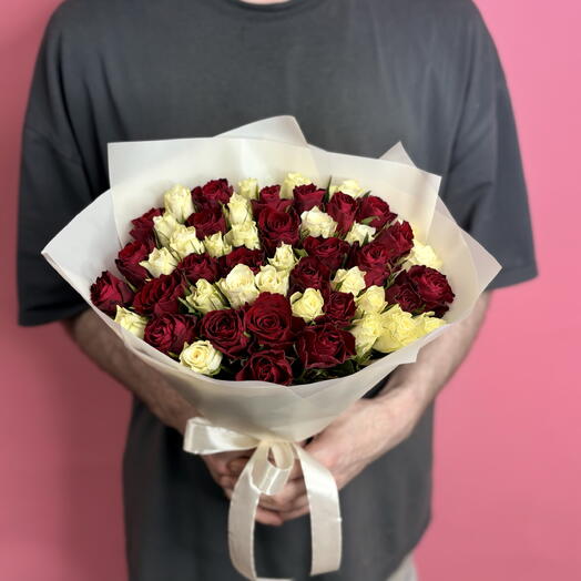 51 роза микс кения 🌹