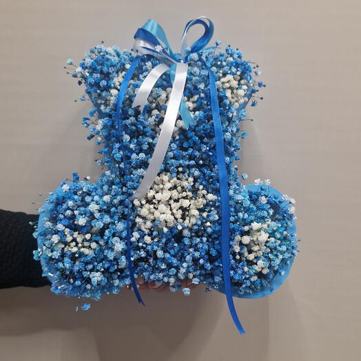 Мишка из гипсофилы. 🧸