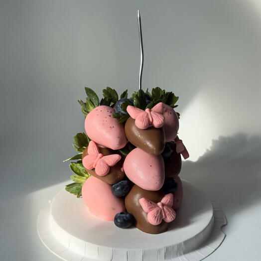 мини торт из клубники на 12 ягод 🌷
