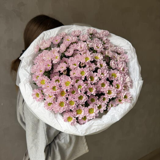 15 розовых хризантем Сантини 🌸 Ромашковидные, очень стойкие