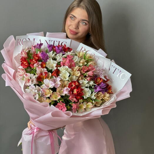25 альстромерии микс