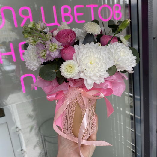 Стакан с цветами для девочки