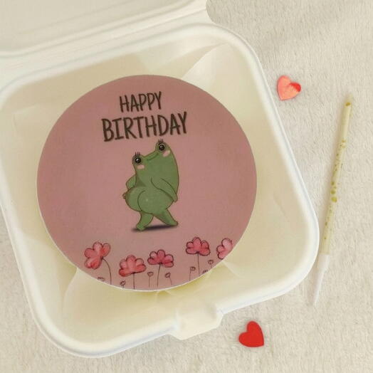 Бенто торт с лягушкой Happy Birthday