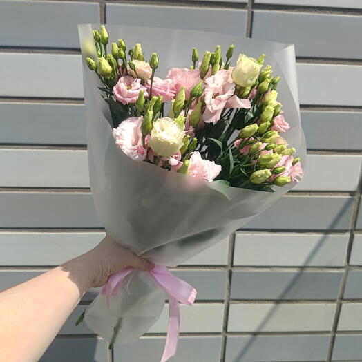 Романтика в деталях💝Букет с Эустомой и Маттиолой 🩷🍀Дофаминовый букет🤍