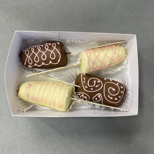 Бананы в белом и молочном шоколаде