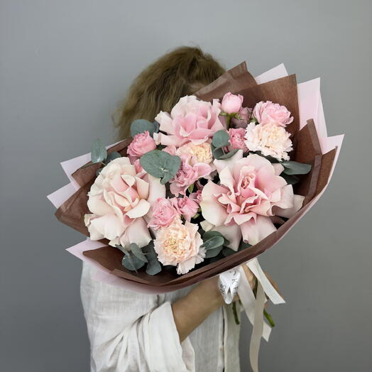 💖🤎НОВИНКА💖🤎 Французская роза, эвкалипт, дианутс и пионовидные кустовые розы + подарок от Vivienne Sabo — румяна MACARON