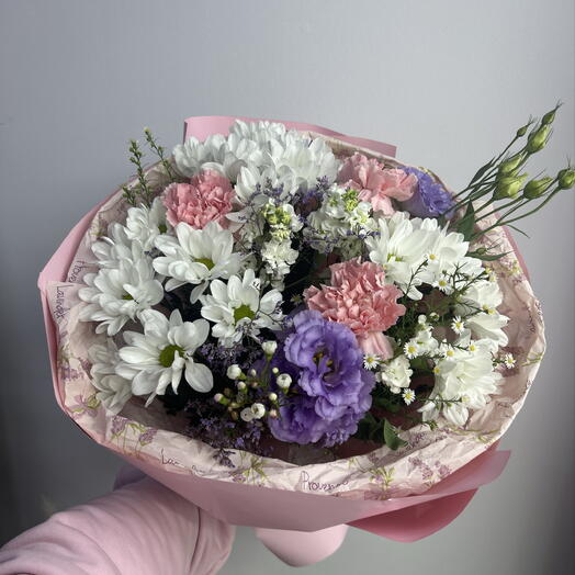 Хризантемы,маттиола, эустома и диантусы🌿🌸
