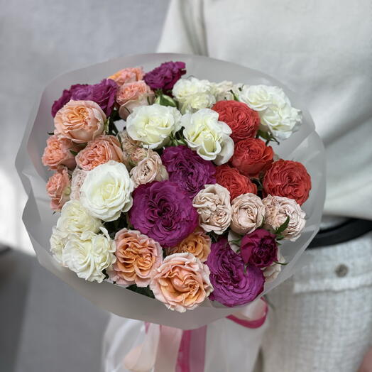 Mezcla de ramo de 11 peonías de arbusto.rosas