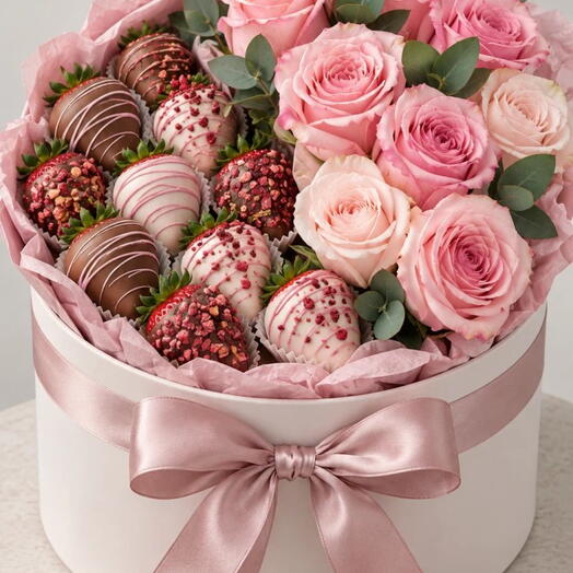 Клубничный бокс "Dolce Rose"