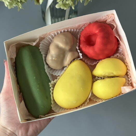 Набор корпусных пирожных (6 шт. 5 вкусов) трендовые десерты, на праздник, на день рождения, в подарок