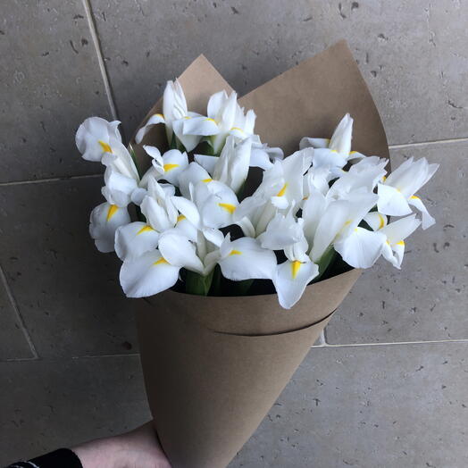 Bouquet of white irises