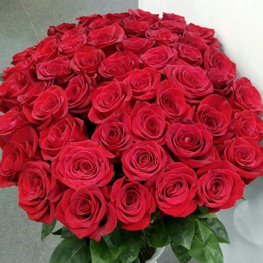 Букет из 51 красной розы (70 см)
