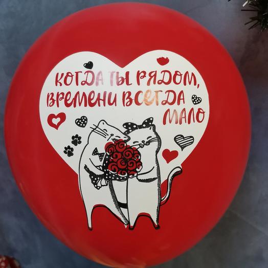 Шарик «когда ты рядом времени всегда мало»