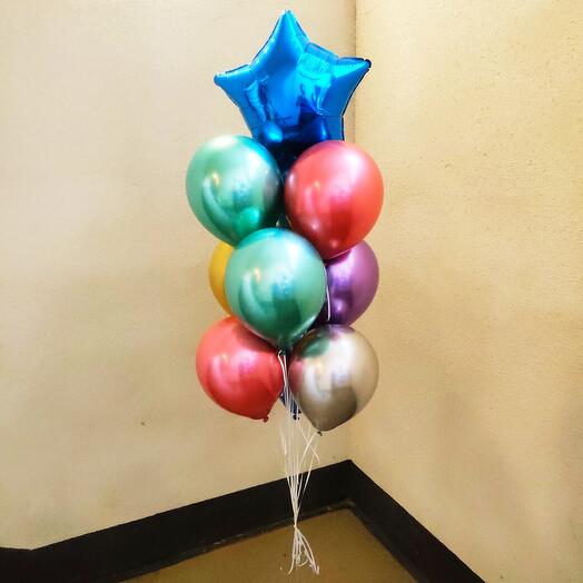 Set of Chrome+Star balls