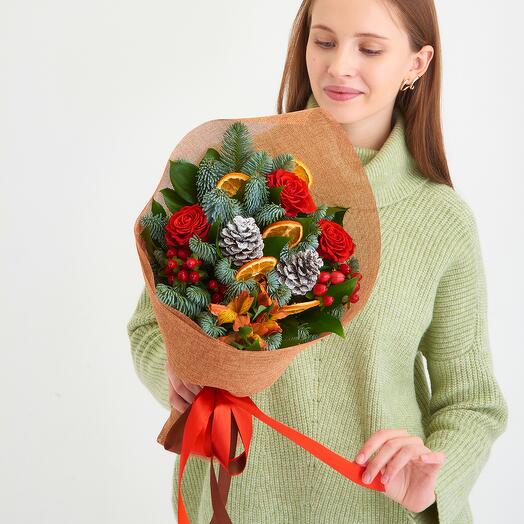 Букет Новогодняя открытка