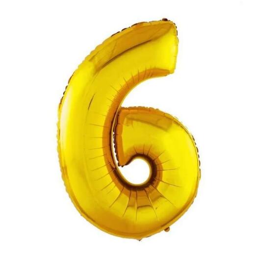 Foil ball "Digit 6"
