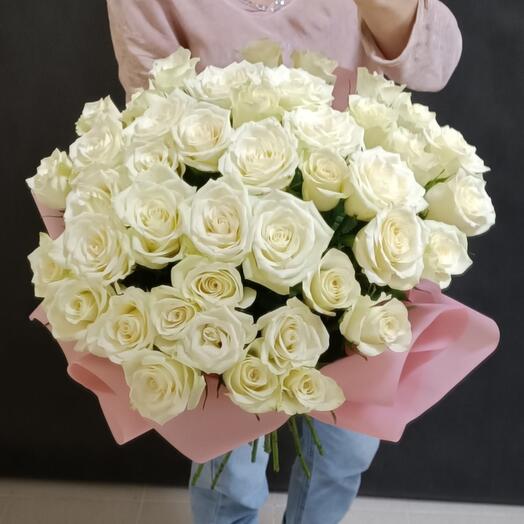 Bouquet of 51 white roses