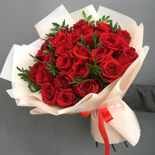 Ramo de 25 rosas rojas