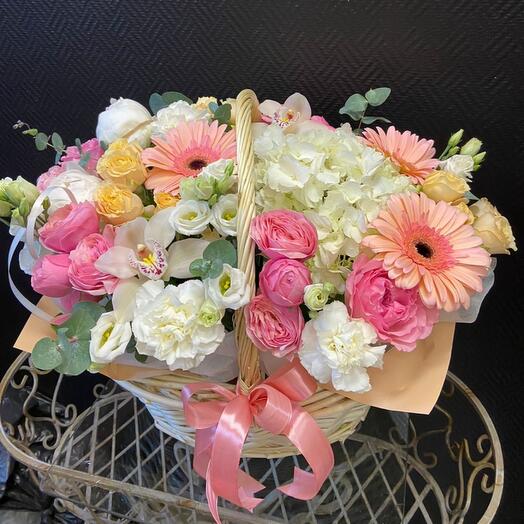 Basket with flowers
