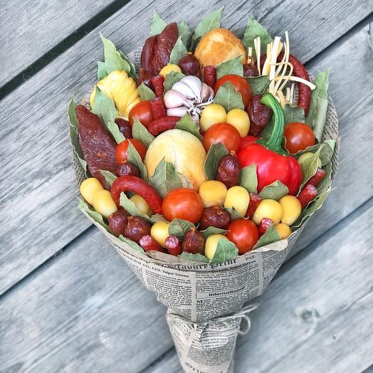 Men's Sausage and cheese bouquet M