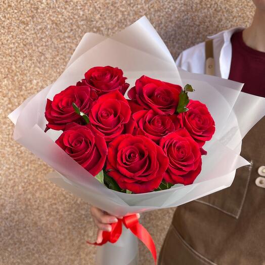 9 Rosas rojas