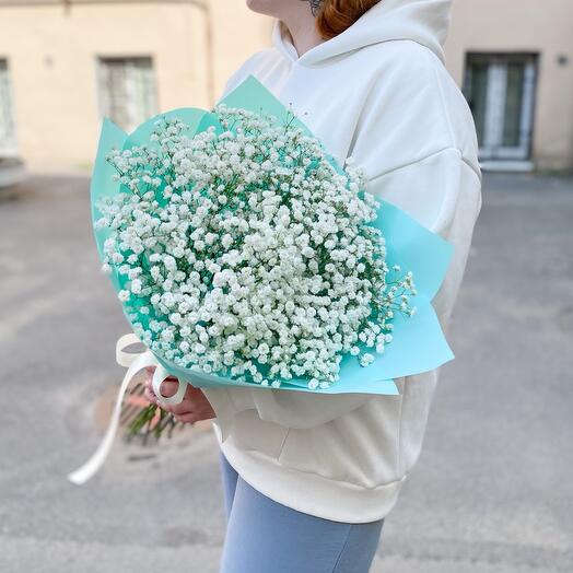 Monobooket de gypsophila blanca"Nube"