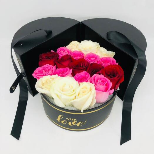 Roses in Black Love box