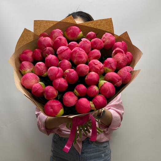 Peony coral 41pcs