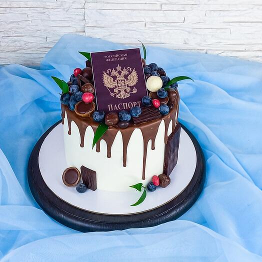 Pastel con pasaporte