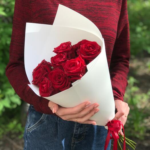 Bouquet "White and red" M