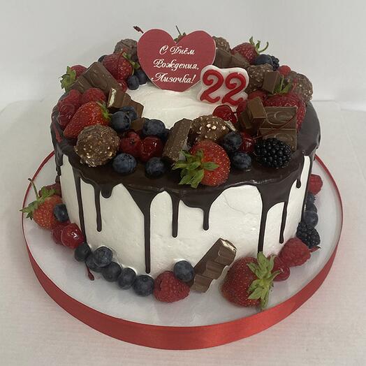 Pastel 2kg. mezcla de bayas de crema agria