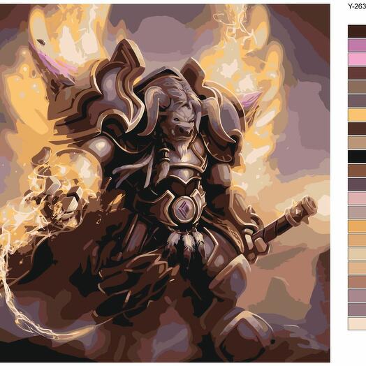 Картина по номерам Y-263 "Игра Worl of Warcraft" 40х40