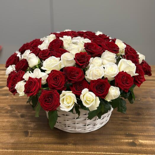 101 Роза в корзине