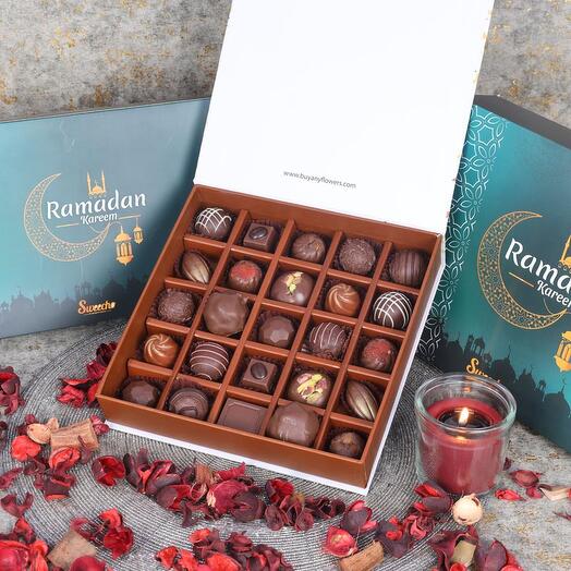 Ramadan Premium Chocolates By Sweecho 25 Pcs Green
