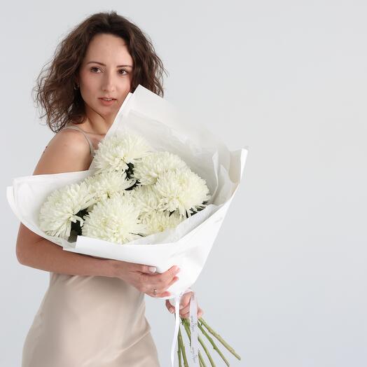 Bouquet of 9 single-headed chrysanthemums
