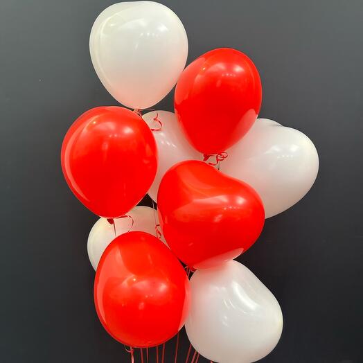 Шары сердце 10 шт