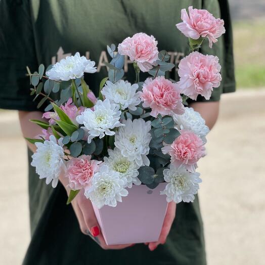 Нежная композиция в сумочке 🩷