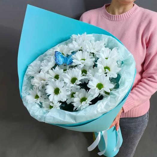 TIFFANY bouquet of 5 chamomile chrysanthemums (art.1551)